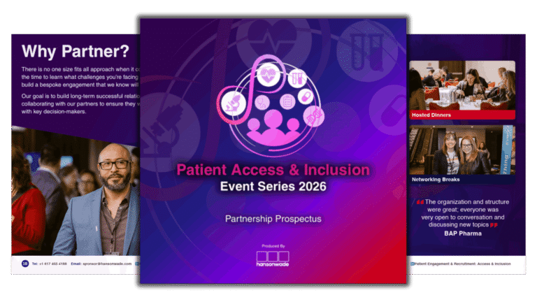 Patient Access and Inclusion Partnership Prospectus showcasing sponsorship opportunities, patient engagement, patient recruitment, and healthcare collaboration