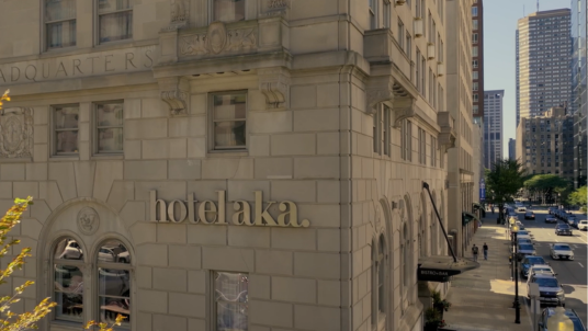 Hotel AKA exterior venue hosting healthcare, life sciences, patient recruitment, and clinical research conferences