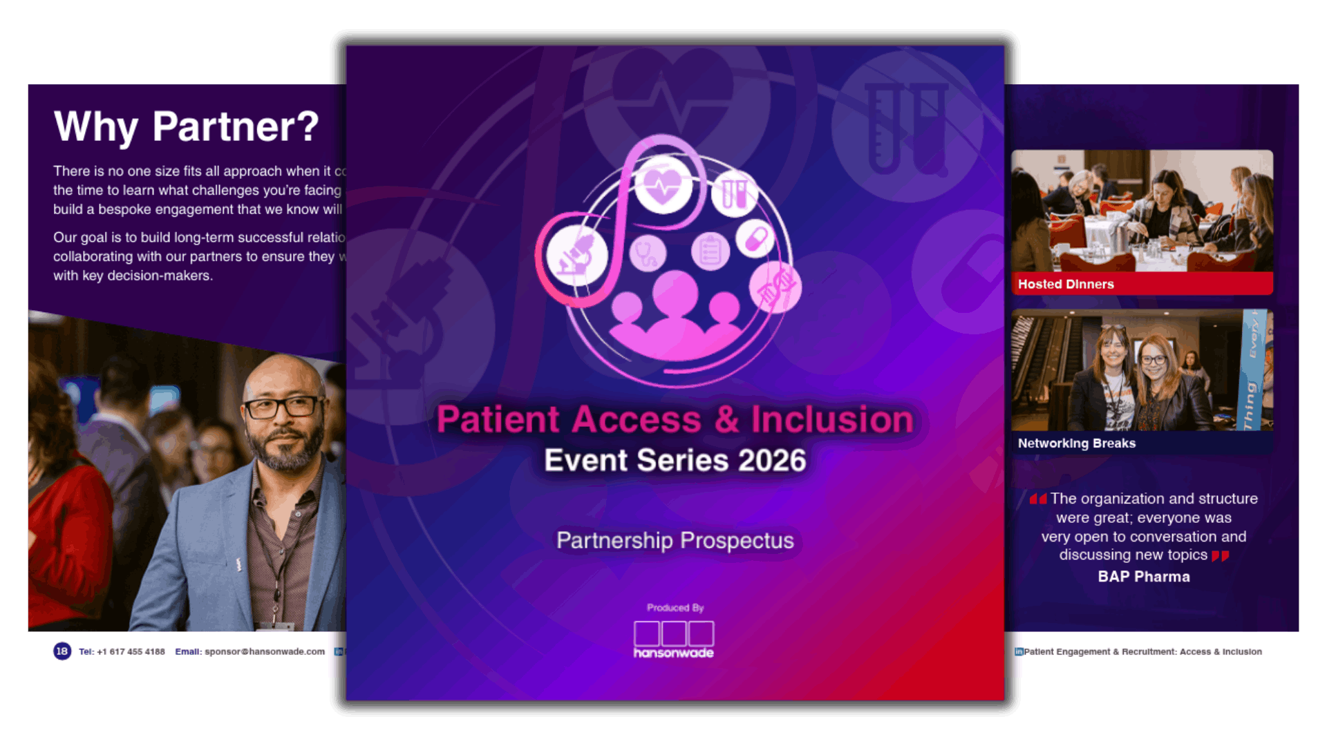 Patient Access and Inclusion partnership prospectus showcasing sponsorship opportunities, networking, and patient engagement